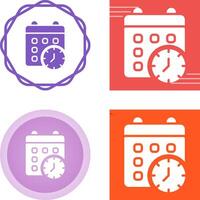 Calender Clock Vector Icon