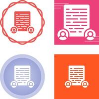 Document Collaboration Vector Icon