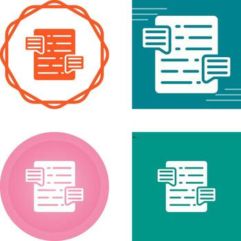 Document Commenting Vector Icon