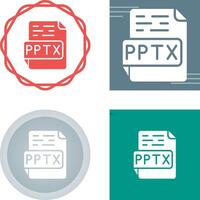 pptx vector icono