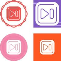 Next Track Square Vector Icon