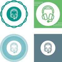 Headphones with Microphone Vector Icon