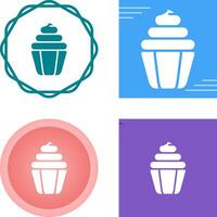 icono de vector de cupcake