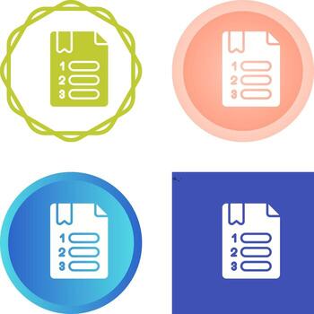 Numbered Vector Icon