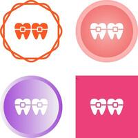 icono de vector de dientes