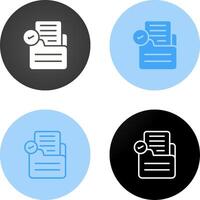 Document Check Vector Icon