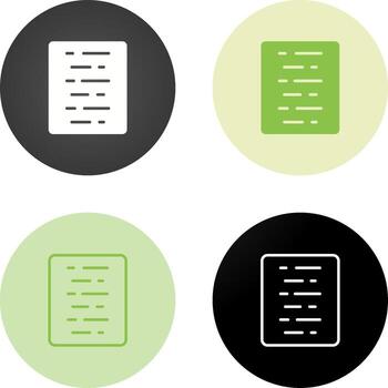 Document Align Center Vector Icon