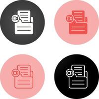 Document Insert Video Vector Icon
