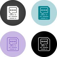 Document Insert Comment Vector Icon