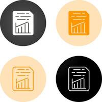 Document Insert Graph Vector Icon