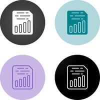 Document Insert Chart Vector Icon