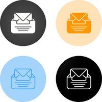 Inbox with envelope Vector Icon