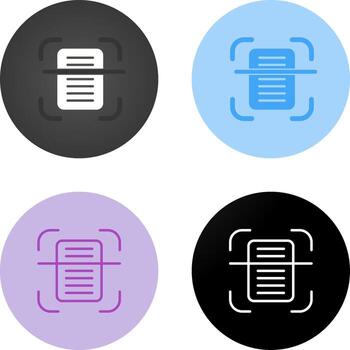 Document Scanning Vector Icon