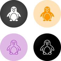 icono de vector de pingüino