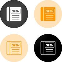 Green Book Vector Icon