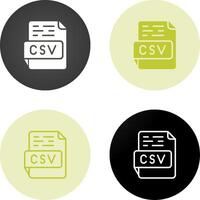 icono de vector csv