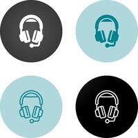 Headphones with Microphone Vector Icon