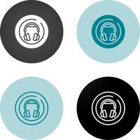 Headphones Circle Vector Icon