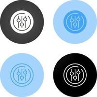 Audio Equalizer Circle Vector Icon