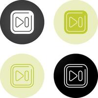 Next Track Square Vector Icon