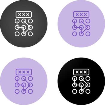 icono de vector de bloqueo de patrón