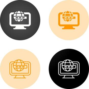 icono de vector de computadora