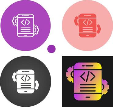 Mobile App Development Vector Icon