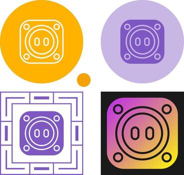 icono de vector de enchufe
