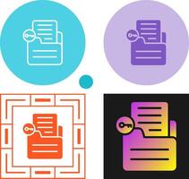 Document Unlock Vector Icon