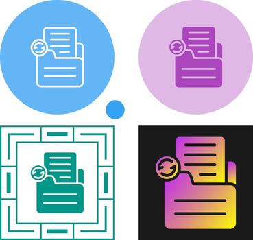 Document Sync Vector Icon