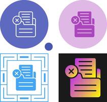 Document Rejected Vector Icon