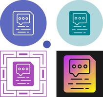Document Insert Comment Vector Icon