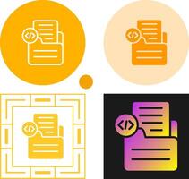 Document Insert Code Vector Icon