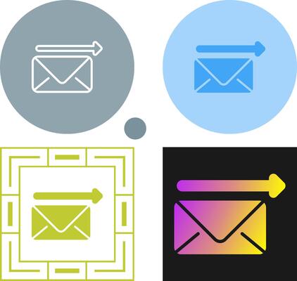 Envelope with arrow Vector Icon