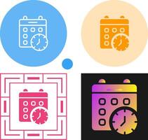 Calender Clock Vector Icon