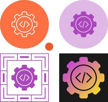 icono de vector de codificación