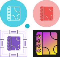 Notebook with Decorative Vector Icon
