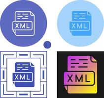 icono de vector xml