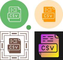 icono de vector csv