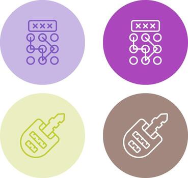icono de vector de bloqueo de patrón