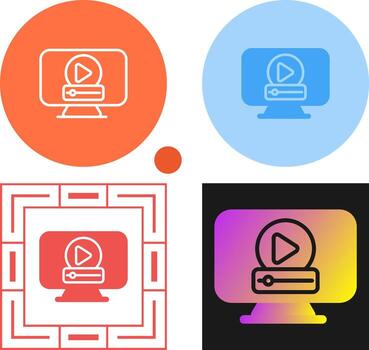 icono de vector de computadora