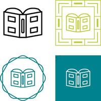 icono de vector de libro abierto