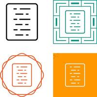 Document Align Center Vector Icon