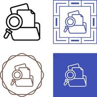 Folder with magnifying glass Vector Icon