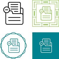 documento eliminar vector icono