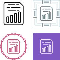 Document Insert Chart Vector Icon