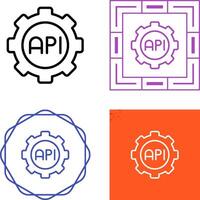 icono de vector de api