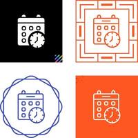 Calender Clock Vector Icon