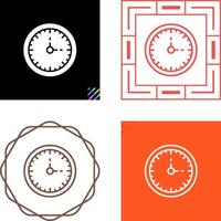 reloj Tres vector icono