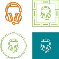 Headphones with Microphone Vector Icon